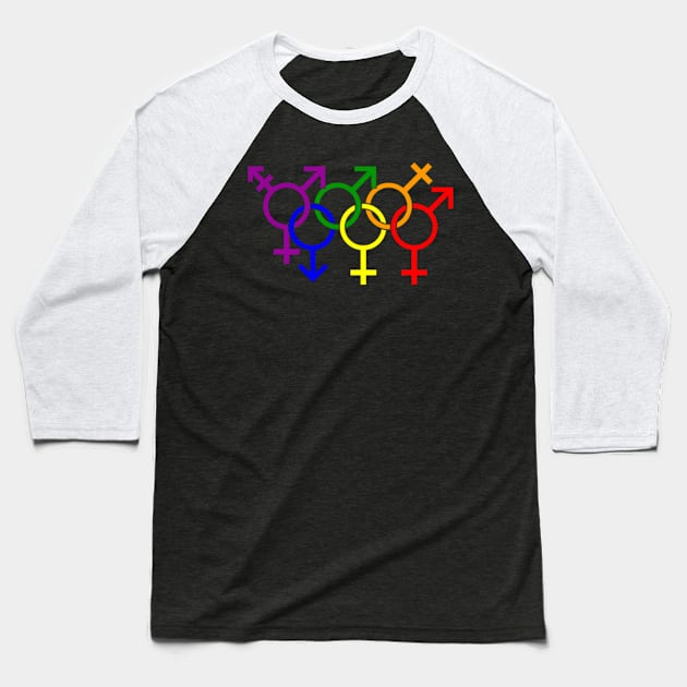 Pride Baseball T-Shirt by DaddyIssues